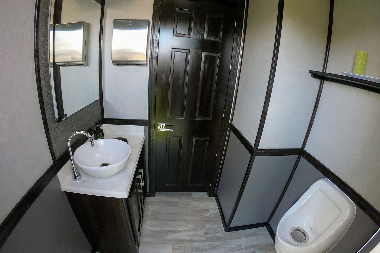 High-end Montana restroom trailer mens side.JPG