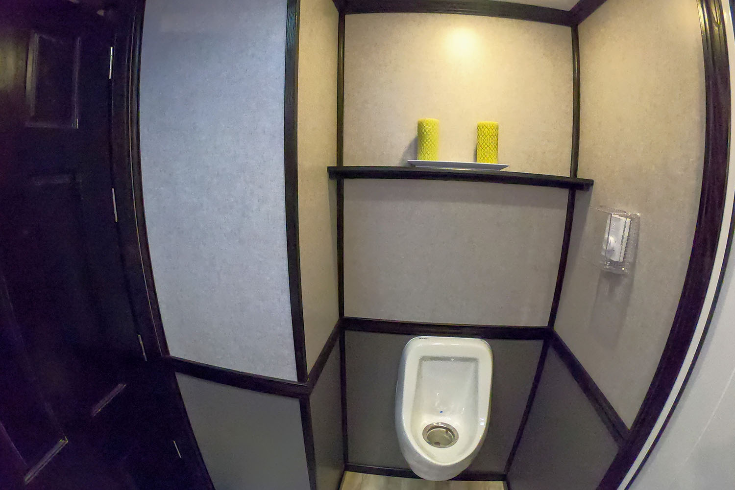 Luxury restroom trailer rental men's urinal montana